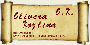 Olivera Kozlina vizit kartica